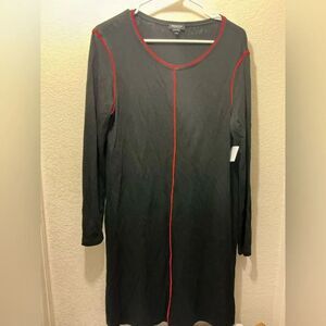 Worth Black Dress with Red Accents